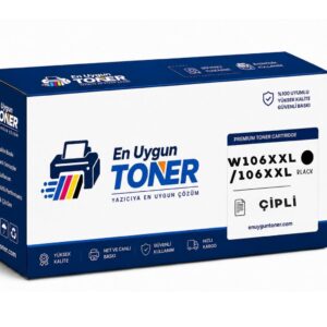 HP 106XXL W106XXL çipli siyah yüksek kapasiteli muadil toner