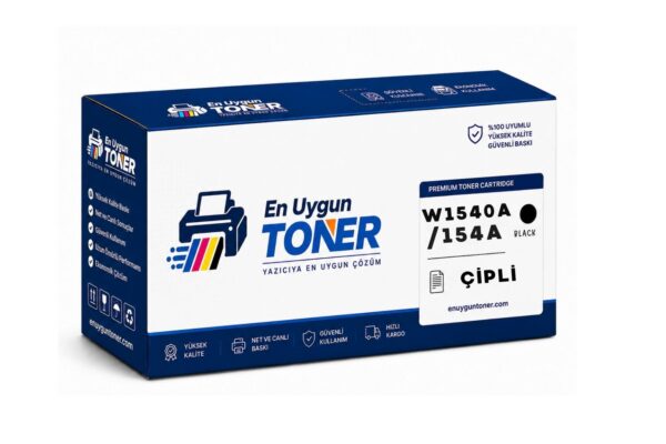 HP 154A W1540A çipli siyah muadil toner