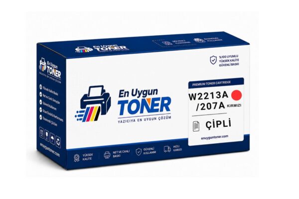 HP 207A W2213A kırmızı magenta çipli muadil toner