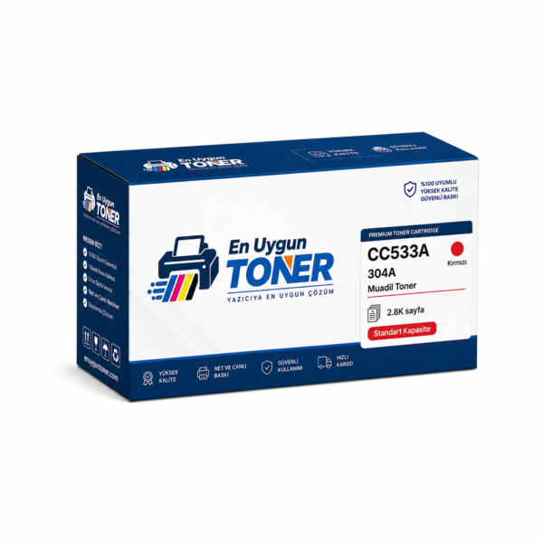 CC533A toner HP 304A muadil toner kırmızı