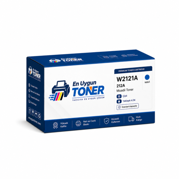 W2121A toner HP 212A muadil toner mavi