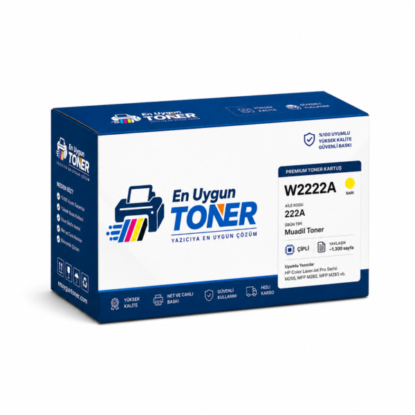 W2222A toner HP 222A muadil toner sarı