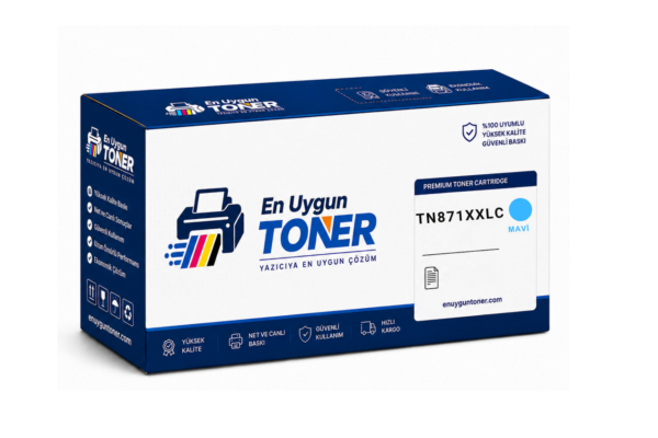 Brother TN871XXLC mavi cyan ekstra yüksek kapasiteli muadil toner