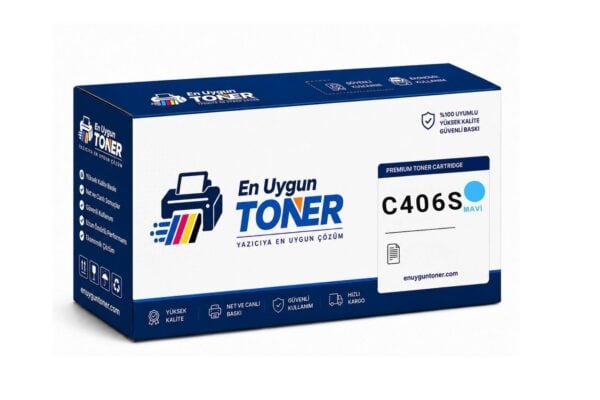 Samsung CLT-C406S mavi cyan muadil toner