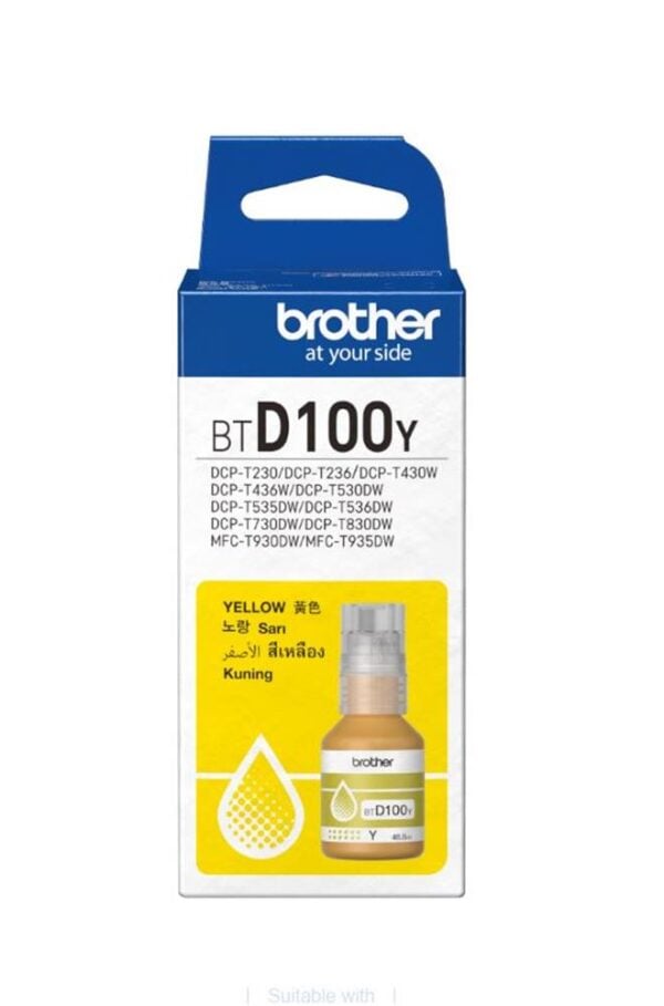Brother BTD100Y Yellow Sarı Orijinal Şişe Mürekkep