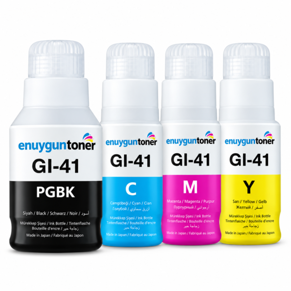 Canon GI-41 4 Renk Muadil Mürekkep Seti 350 ML Canon GI-41 4 renk muadil mürekkep seti 350 ML