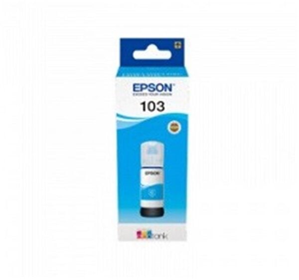 Epson 103 T00S24A Orijinal Mavi Mürekkep Epson 103 T00S24A Cyan Mavi Orijinal Şişe Mürekkep