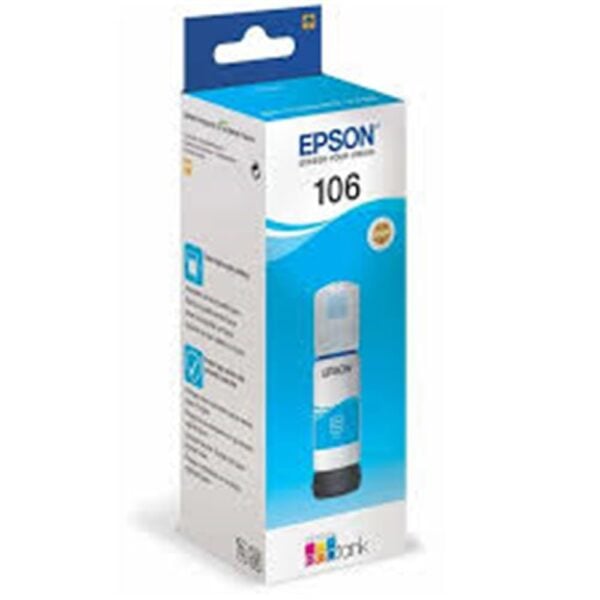 Epson 106 T00R240 Cyan Mavi Orijinal Şişe Mürekkep