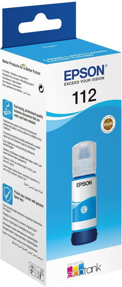 Epson 112 C13T06C24A Cyan Mavi Orijinal Şişe Mürekkep